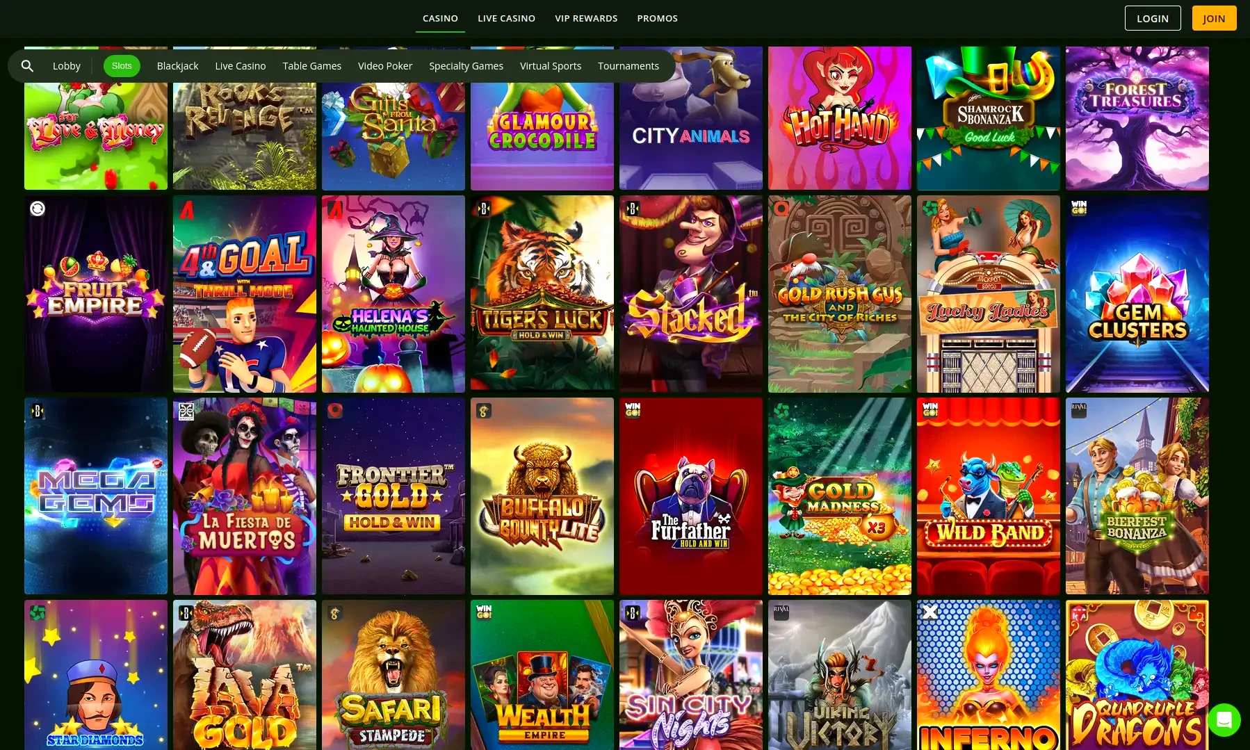 Instaspin casino login scherm en bonusoverzicht