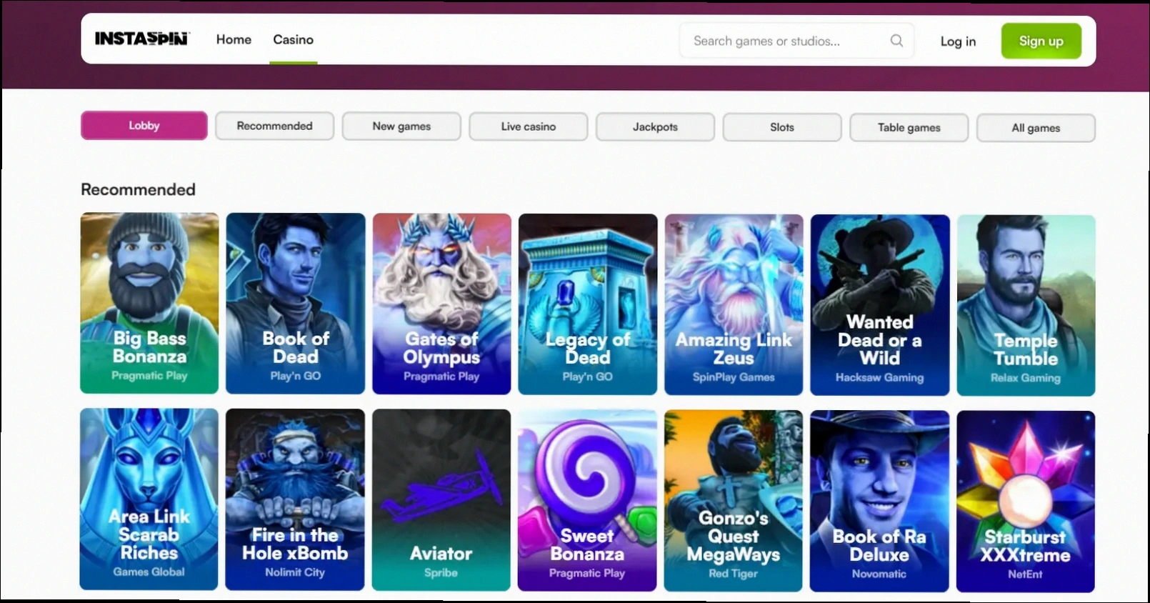 Instaspin Casino Tot €1.000 + 100 Gratis Spins